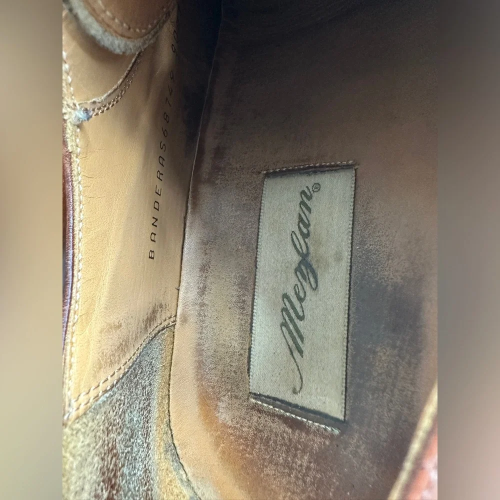 Mezlan Split-Toe Apron Leather Oxfords  Brown dress shoes‎ 11 M